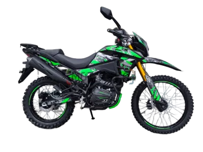 Мотоцикл кроссовый / эндуро Мотомир RIGEL 300 RQi чёрный/зелёный с ПТС