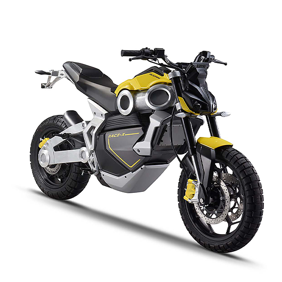 Электромотоцикл Velocifero (Велоциферо) RACE-X 7000W жёлтый | Мототека
