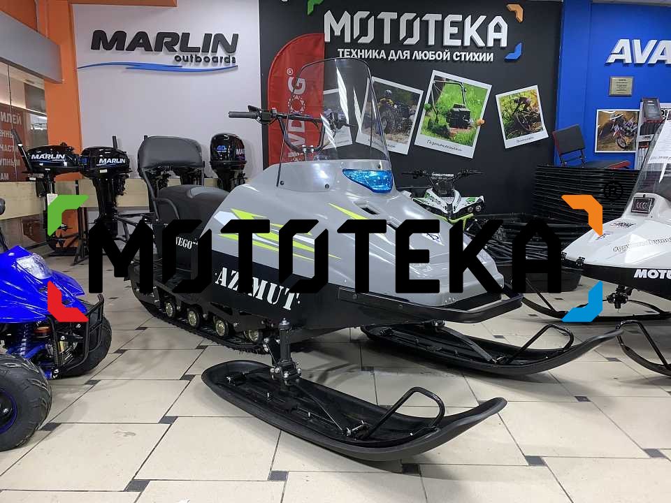 Мини - снегоход Бурлак Azimut (Азимут), Loncin 20 л.с., серый (машинокомплект)