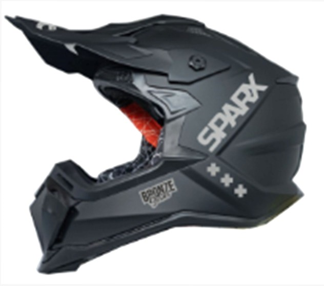 Шлем мото кроссовый Sparx (Спаркс) Raptor (JH-601) чёрный матовый L
