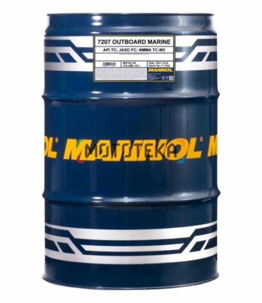 Масло моторное полусинтетическое 7207 Mannol (Маннол) OUTBOARD MARINE 60 л.