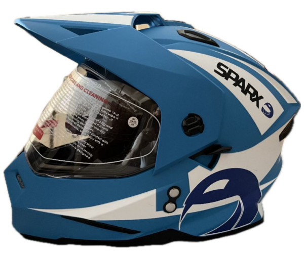 Шлем мото кроссовый Sparx (Спаркс) Matador синий матовый XS